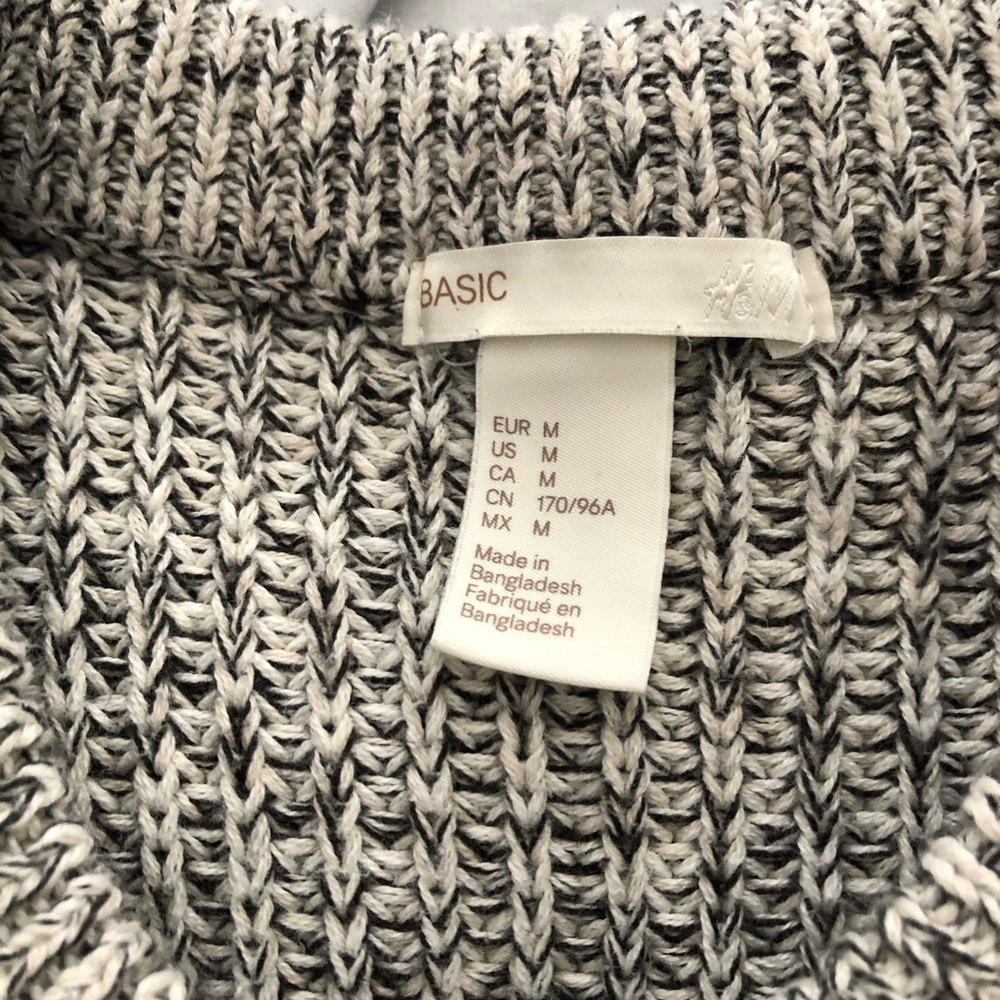 heavy knit grey sweater from h&m